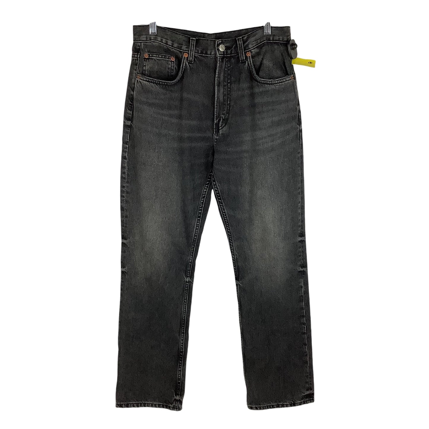 Jeans Straight By Zara In Black Denim, Size: 10