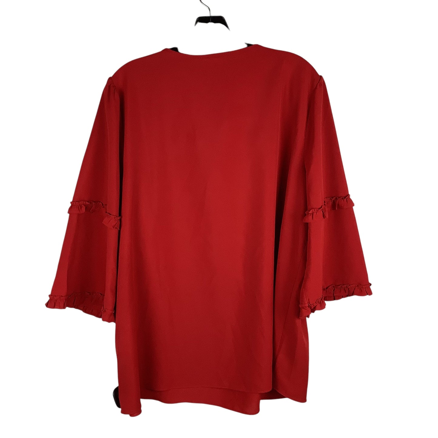 Top Long Sleeve By Cato In Red, Size: 1x