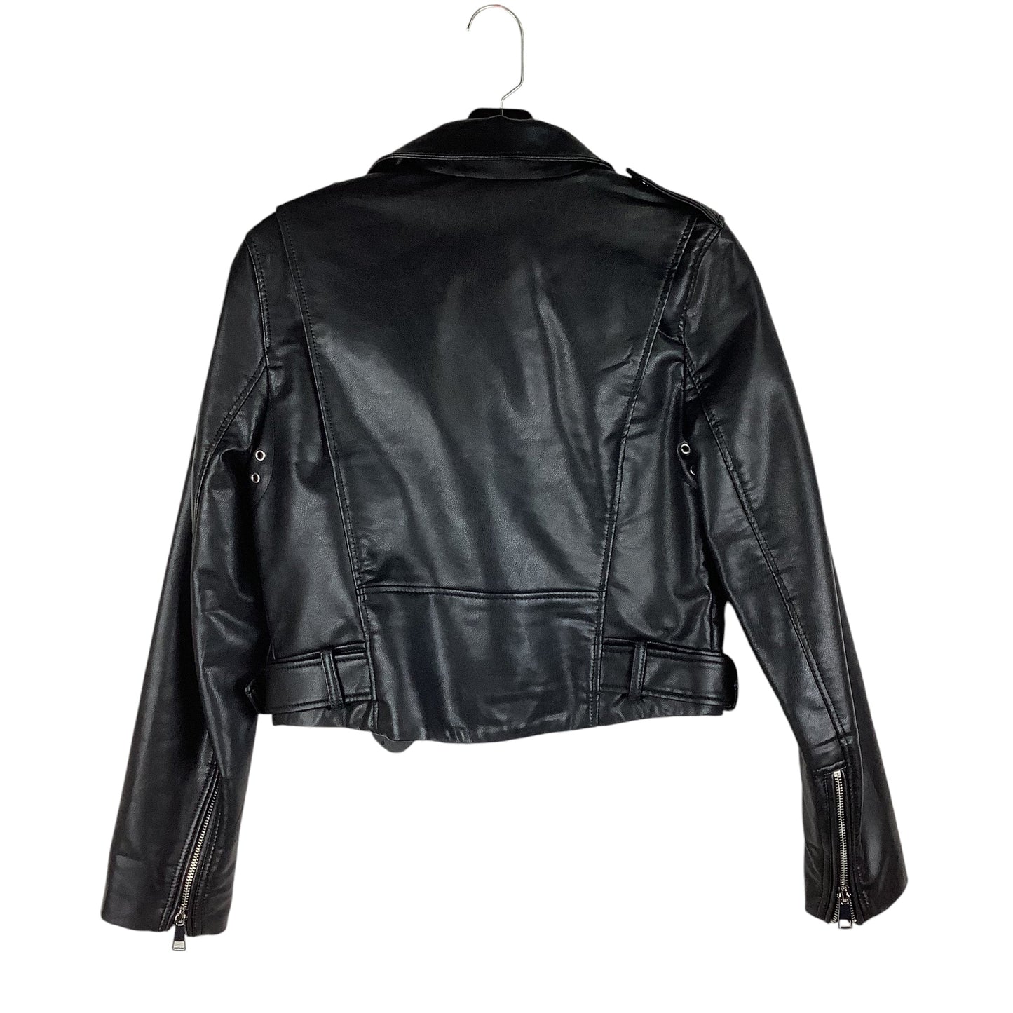 Jacket Faux Leather By Zara In Black, Size: S