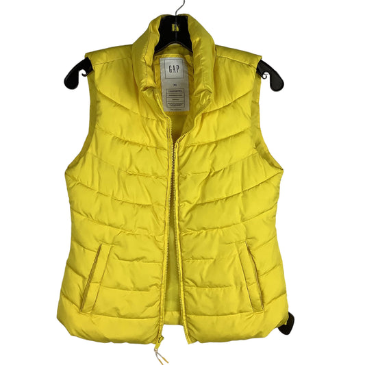 Vest Puffer & Quilted By Gap In Yellow, Size: Xs