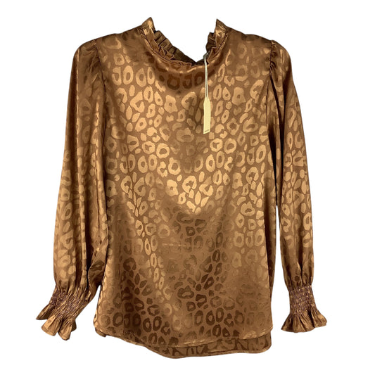 Top Long Sleeve By Jodifl In Brown, Size: S