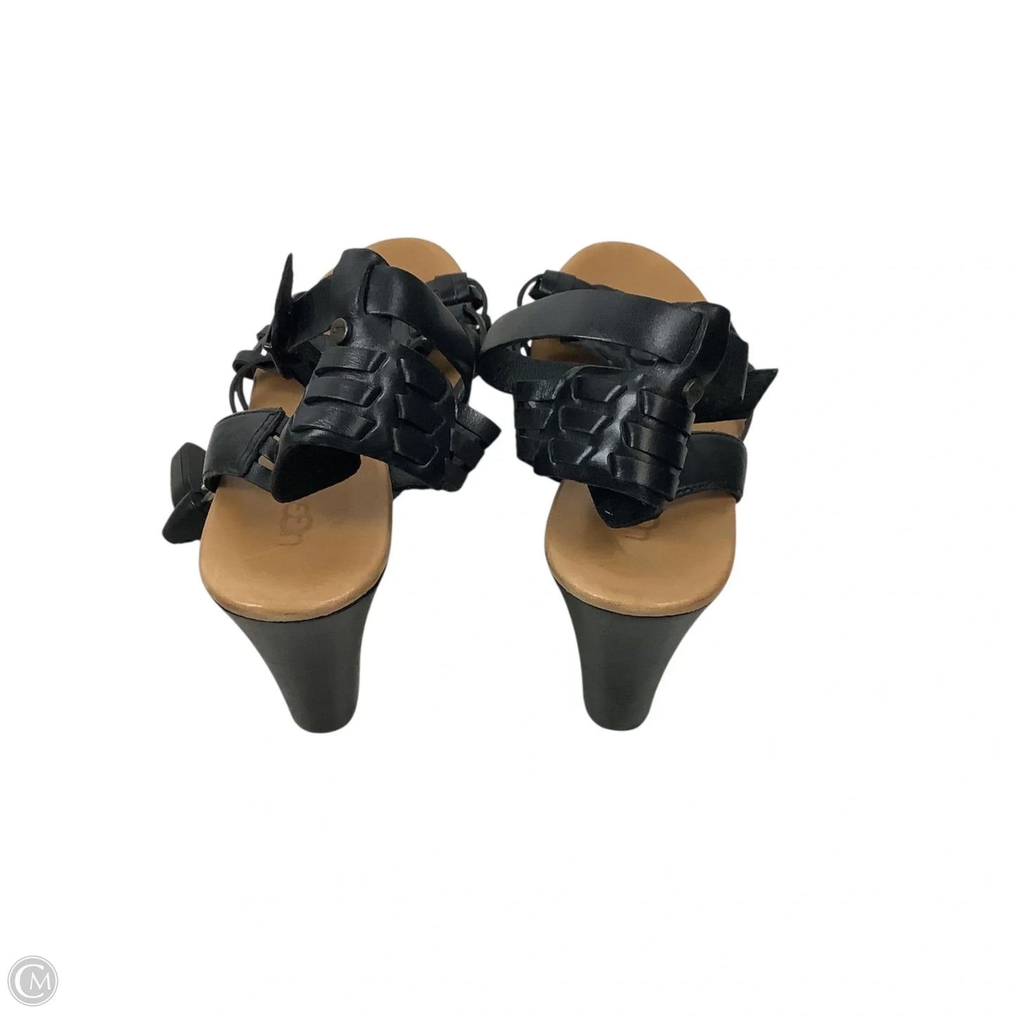 Sandals Designer By Ugg In Black, Size: 7.5