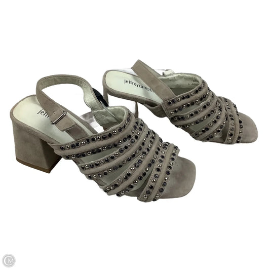 Sandals Heels Block By Jeffery Campbell In Taupe, Size: 6.5