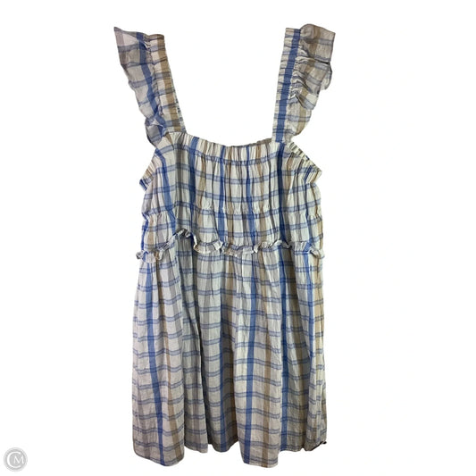 Dress Casual Short By Blu Pepper In Plaid Pattern, Size: L