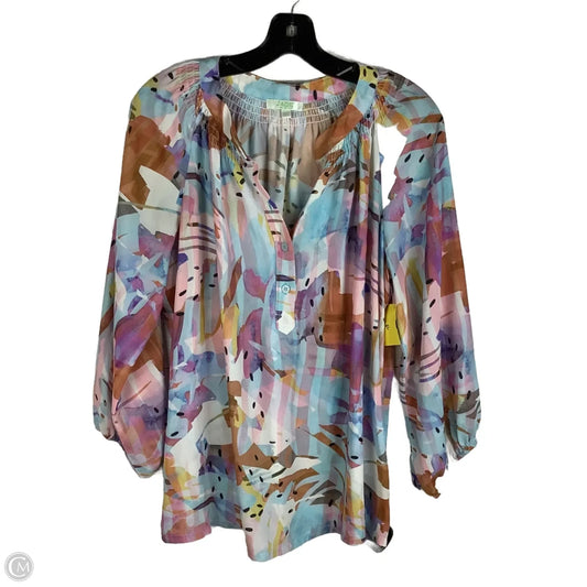 Top Long Sleeve By Jade In Multi-colored, Size: L