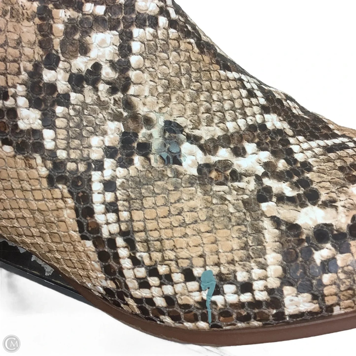 Boots Ankle Flats By Qupid In Snakeskin Print, Estimated Size: 8