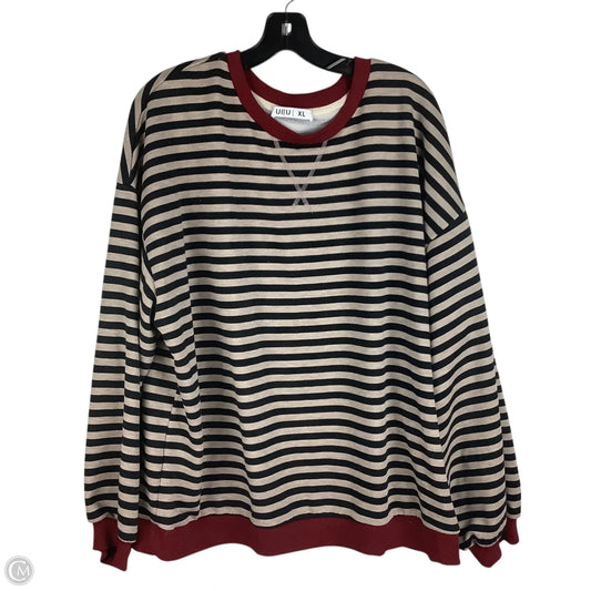 Sweatshirt Crewneck By Clothes Mentor In Striped Pattern, Size: Xl