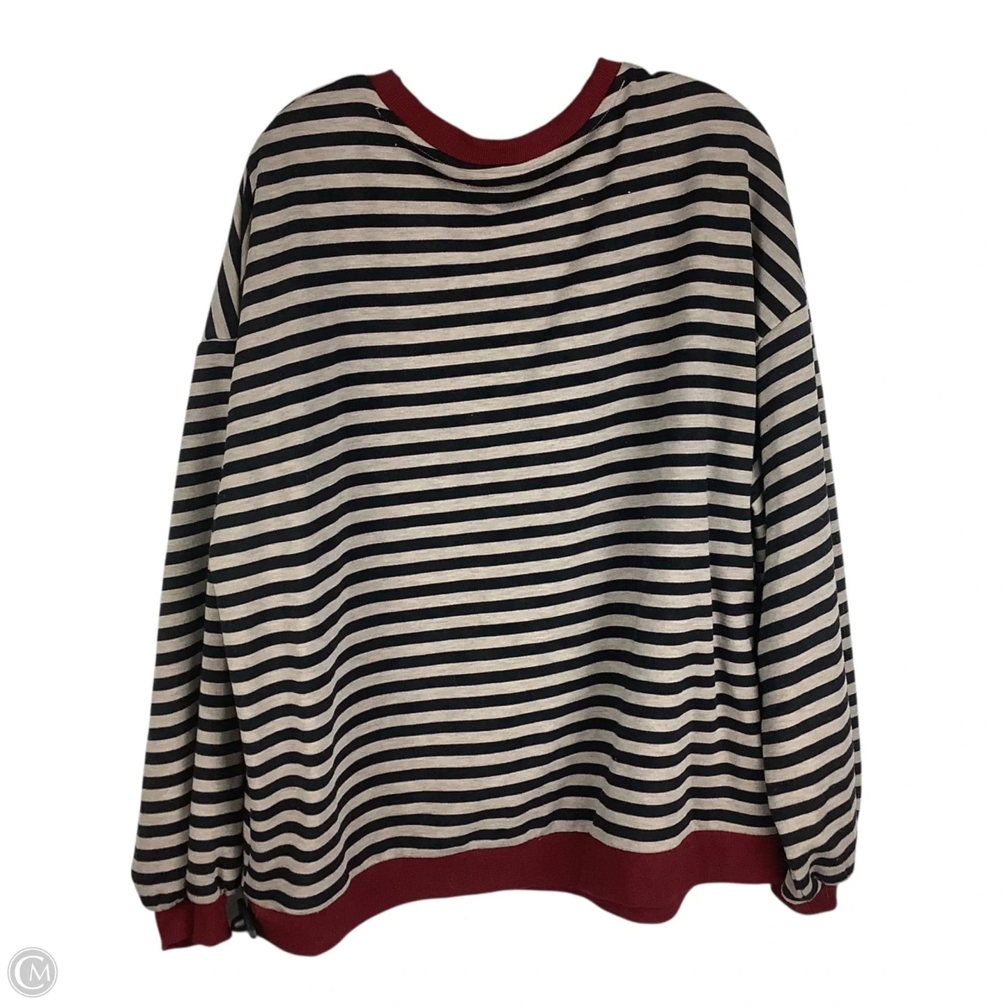 Sweatshirt Crewneck By Clothes Mentor In Striped Pattern, Size: Xl