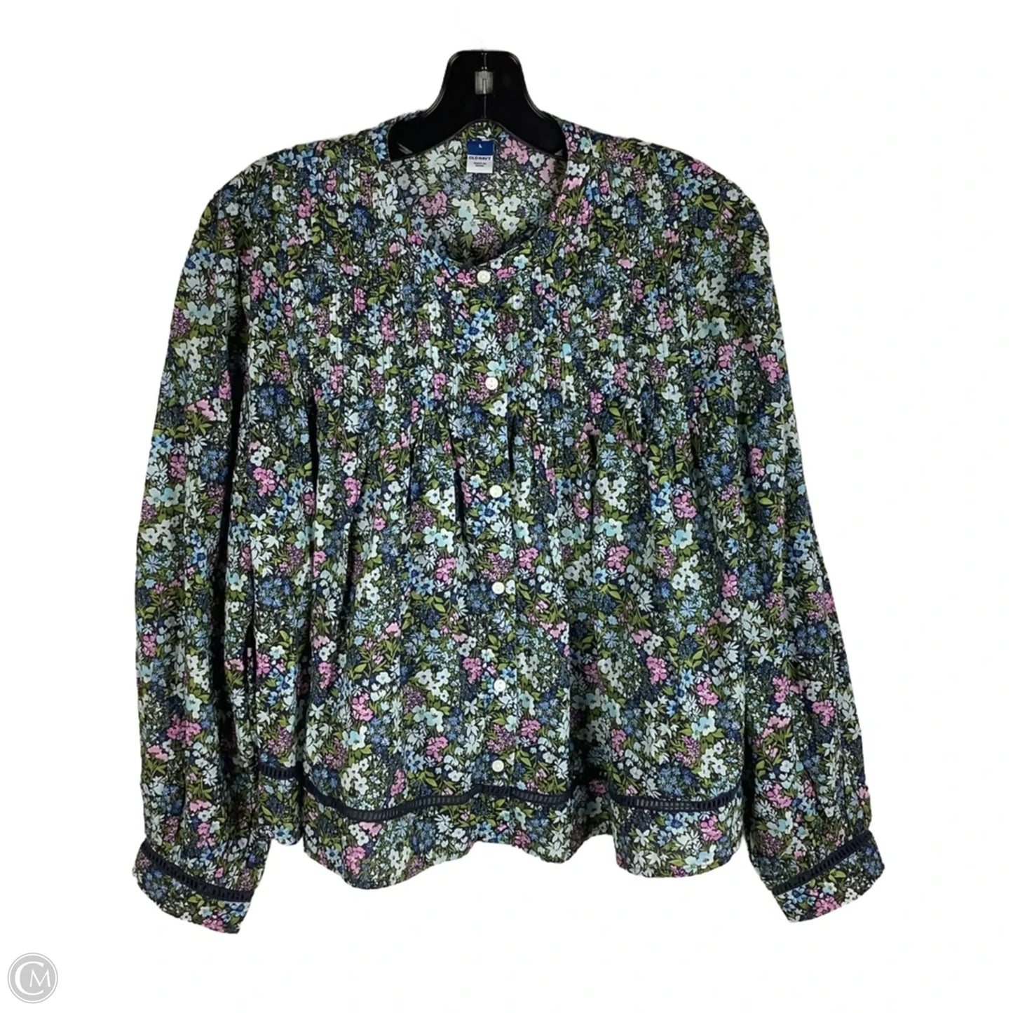 Top Long Sleeve By Old Navy In Floral Print, Size: L