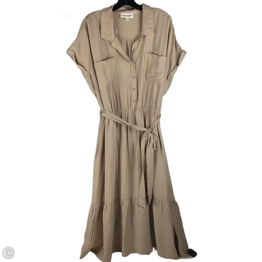 Dress Casual Midi By Lucky Brand In Tan, Size: 2x