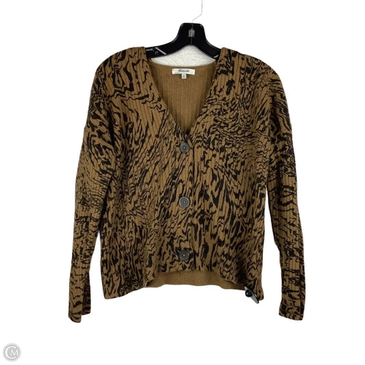Sweater Cardigan By Madewell In Animal Print, Size: Xs