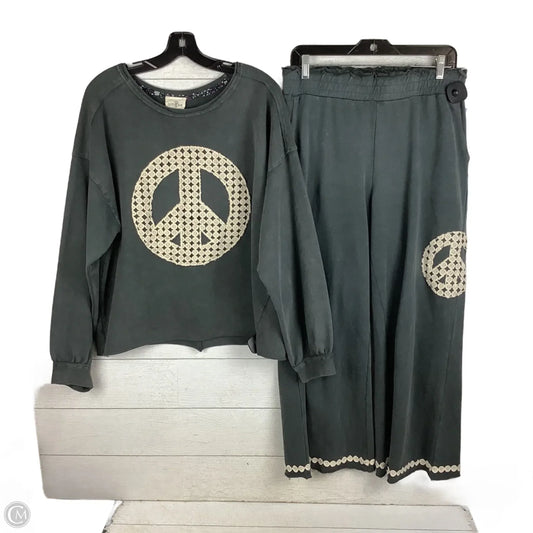 Pants Set 2pc By Umgee In Grey, Size: M