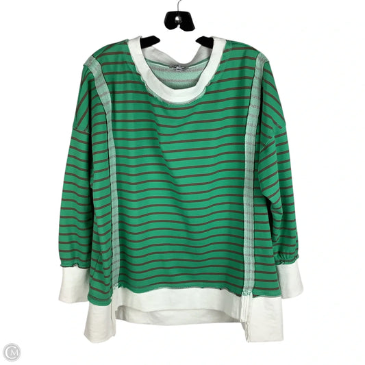 Sweatshirt Crewneck By White Birch In Green, Size: M (oversized)