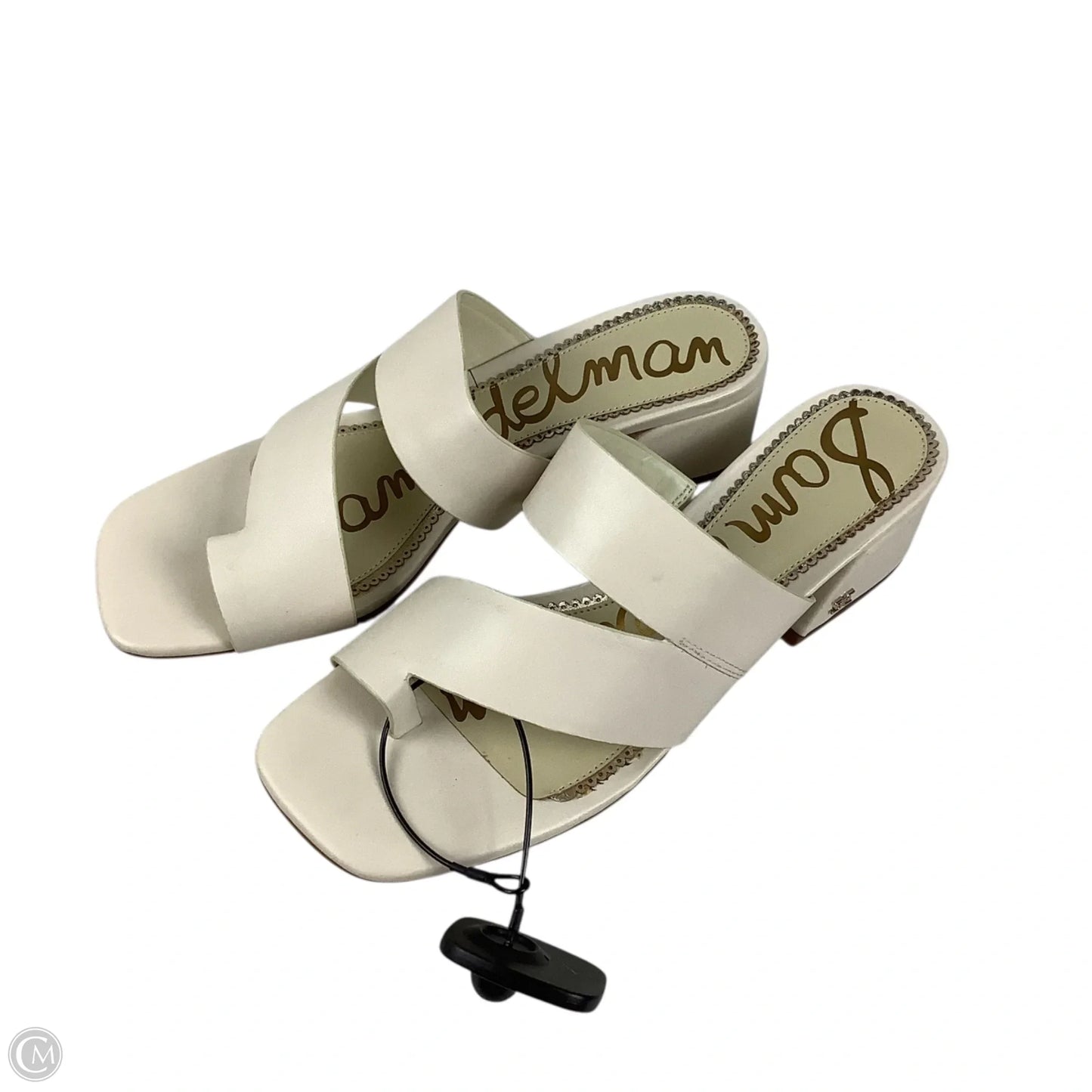Sandals Heels Block By Sam Edelman In Cream, Size: 8