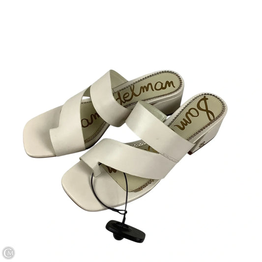 Sandals Heels Block By Sam Edelman In Cream, Size: 8