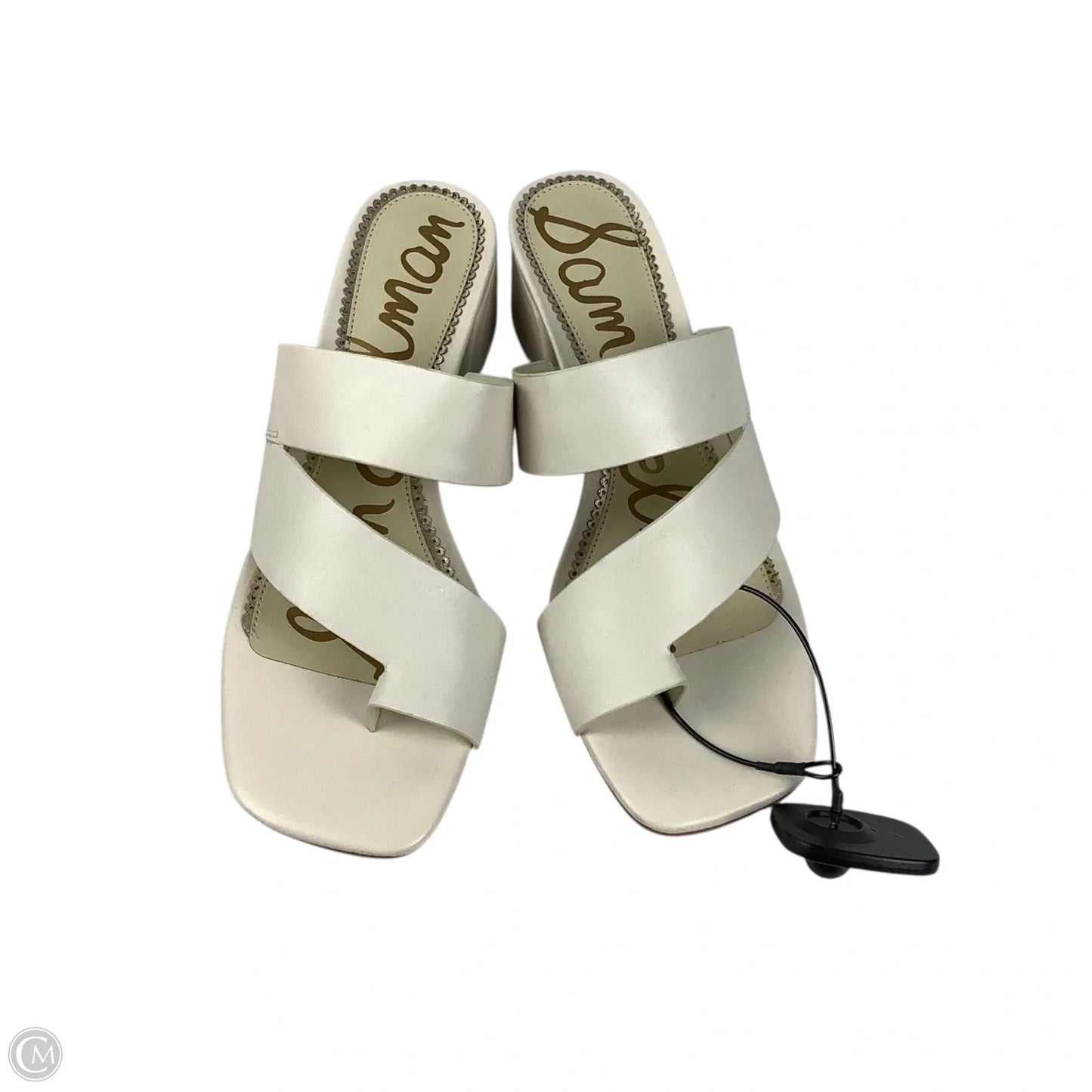 Sandals Heels Block By Sam Edelman In Cream, Size: 8