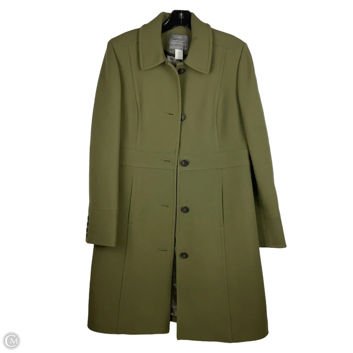 Coat Peacoat By J. Crew In Green, Size: 12