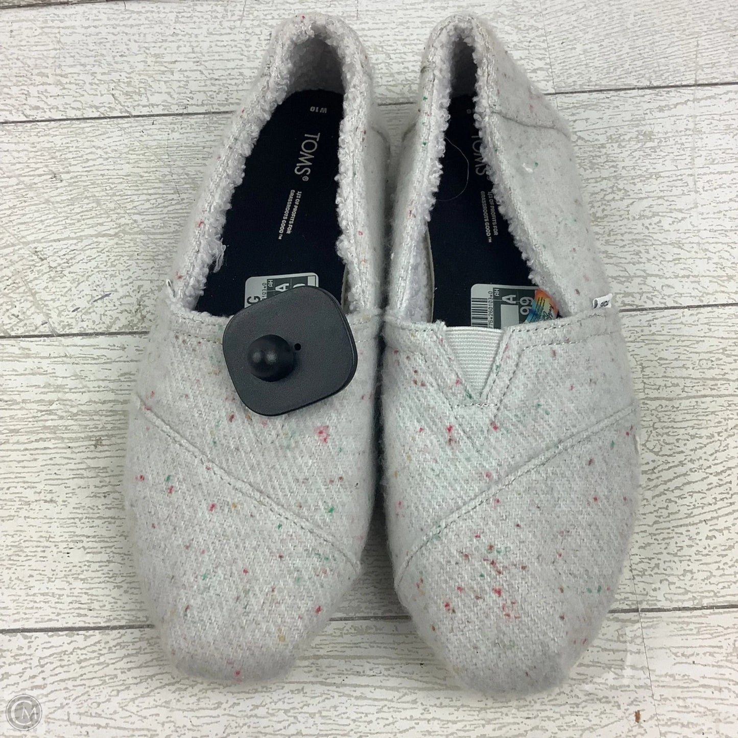 Shoes Flats By Toms In Grey, Size: 10