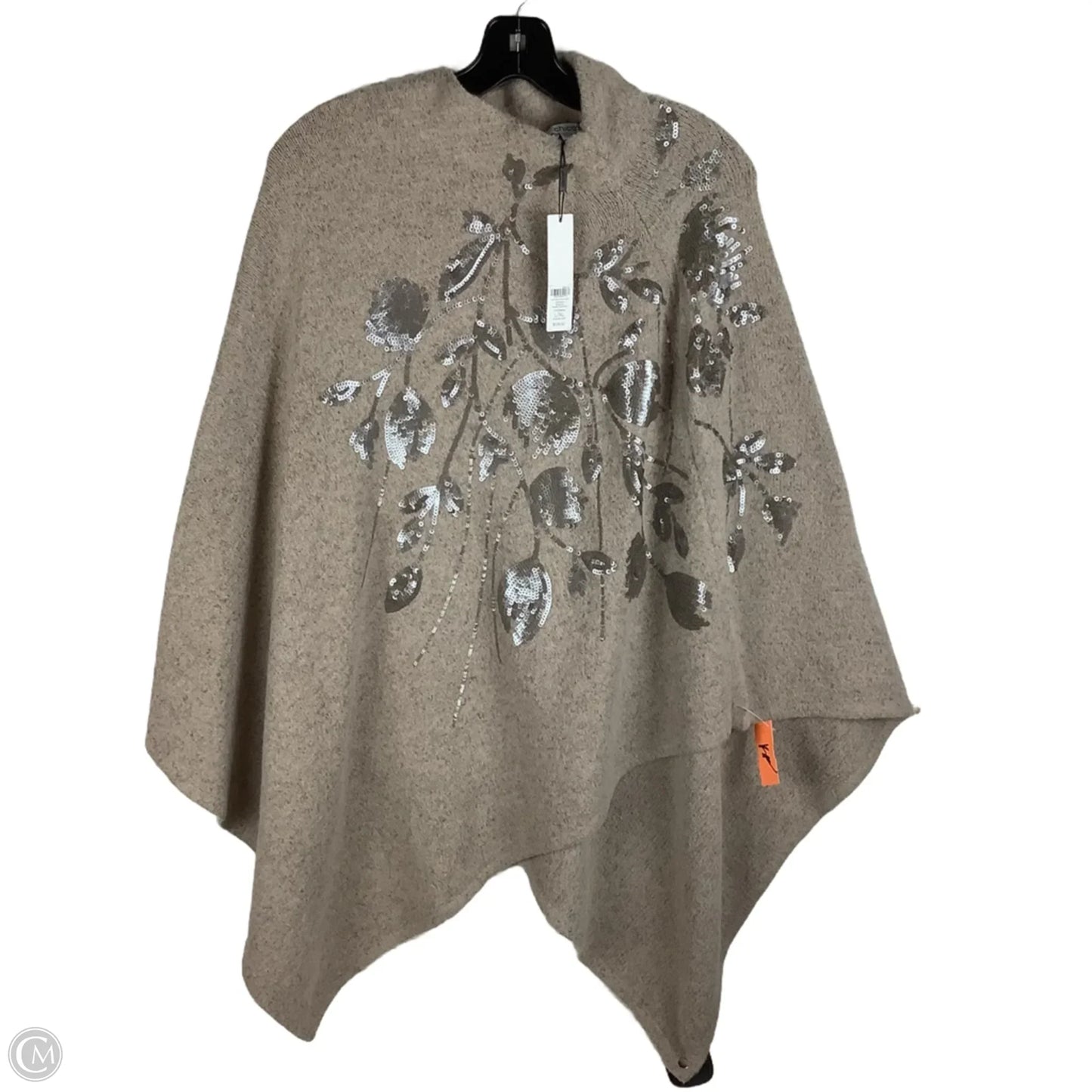 Poncho By Chicos In Taupe, Size: L/XL