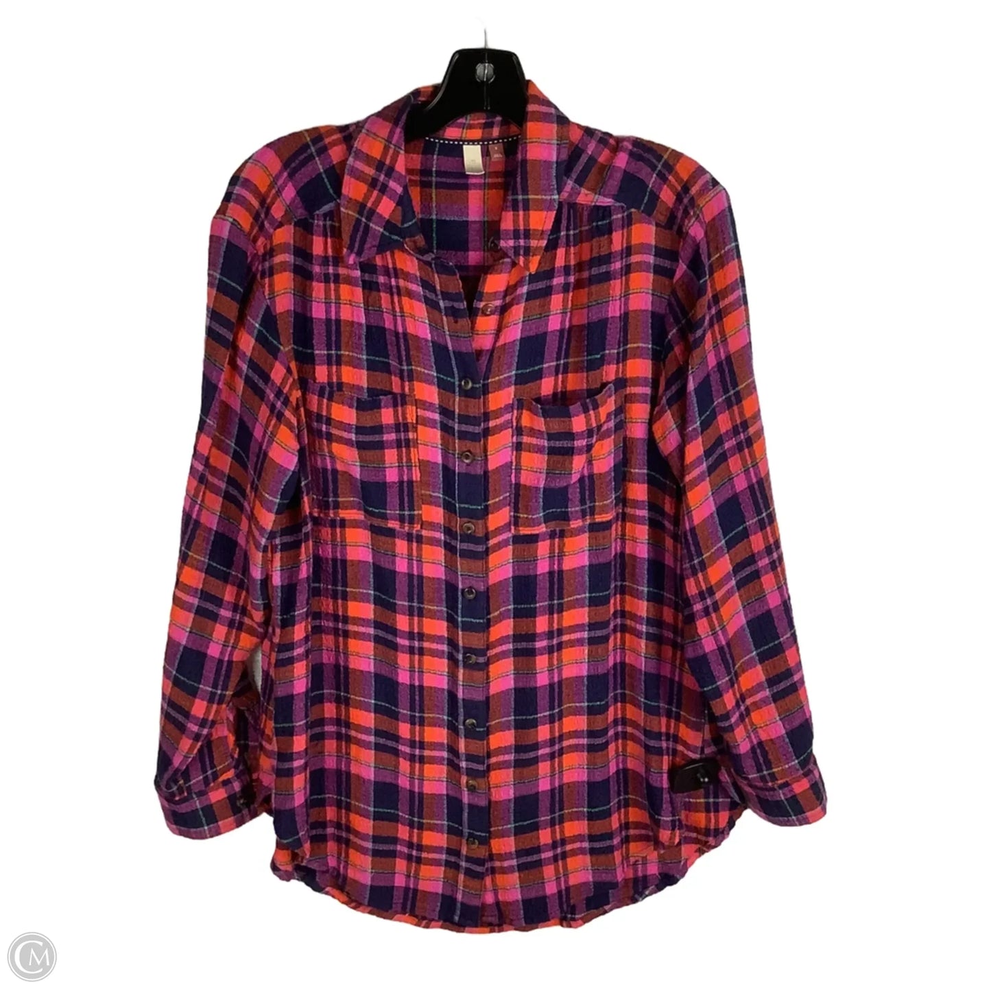 Top Long Sleeve By Pilcro In Plaid Pattern, Size: S