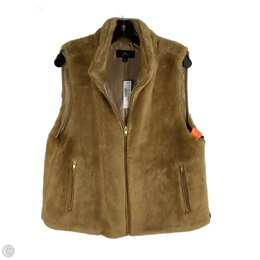 Vest Faux Fur & Sherpa By J. Crew In Brown, Size: Xl