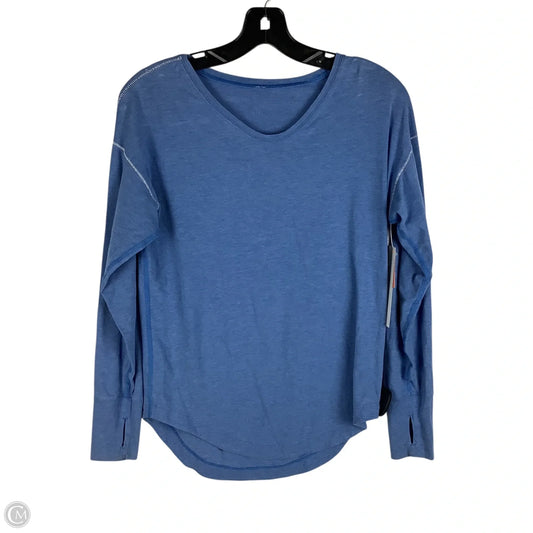 Athletic Top Long Sleeve Crewneck By Lululemon In Blue, Size: Estimated 6