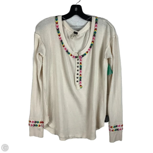 Top Long Sleeve By We The Free In Cream, Size: M