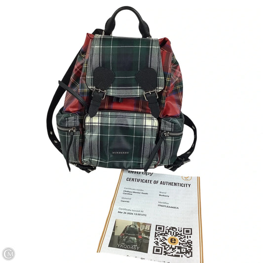 Backpack Luxury Designer By Burberry, Size: Medium