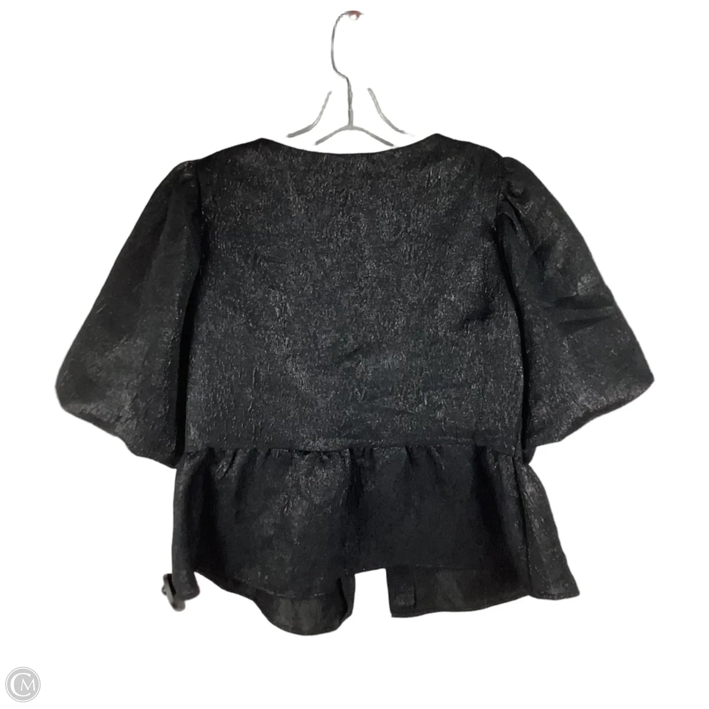 Top Short Sleeve By H&m In Black, Size: L