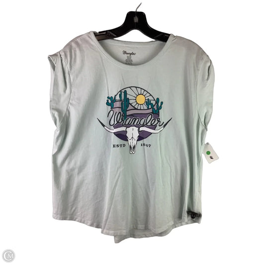 Top Short Sleeve By Wrangler In Blue, Size: Xl