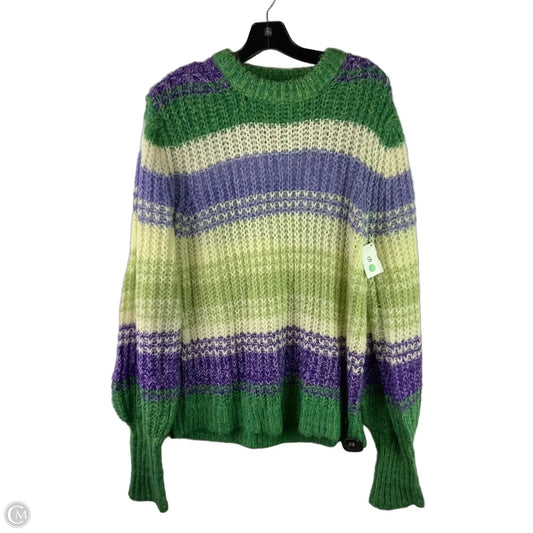 Sweater By Jodifl In Green & Purple, Size: Xl