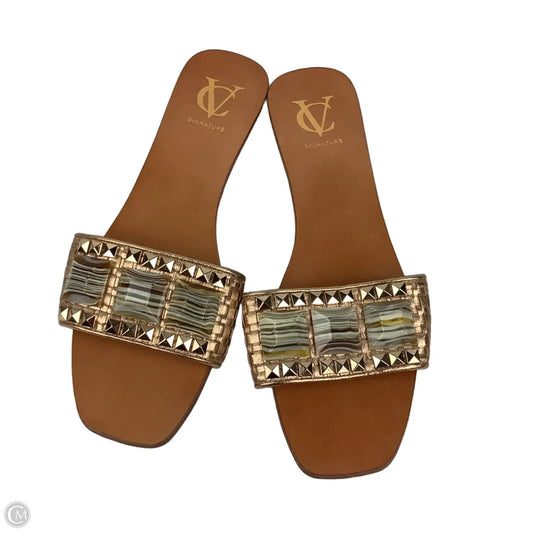 Sandals Flats By Cmc In Gold, Size: 10