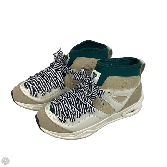 Shoes Sneakers By Puma In Cream & Green, Size: 7