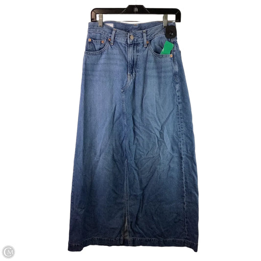 Skirt Midi By Gap In Blue Denim, Size: 4