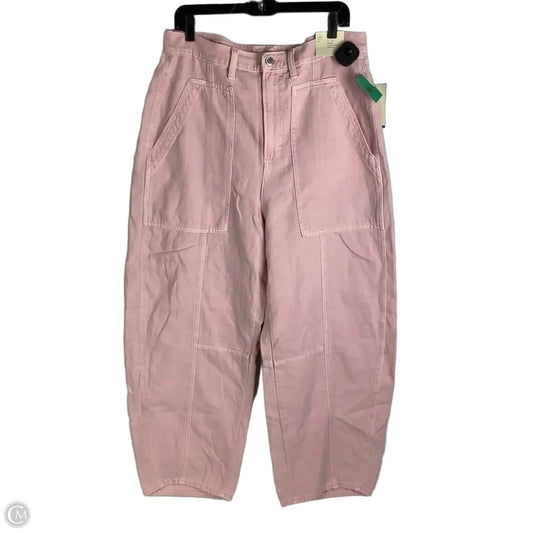 Jeans Straight By Universal Thread In Pink Denim, Size: 12