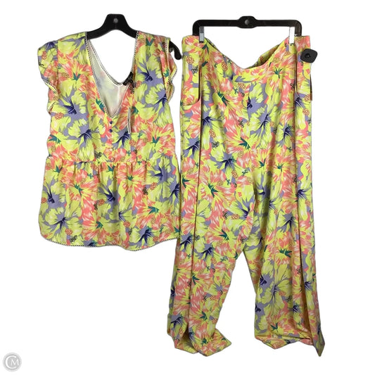 Pants Set 2pc By Jessica Simpson In Yellow, Size: 3x