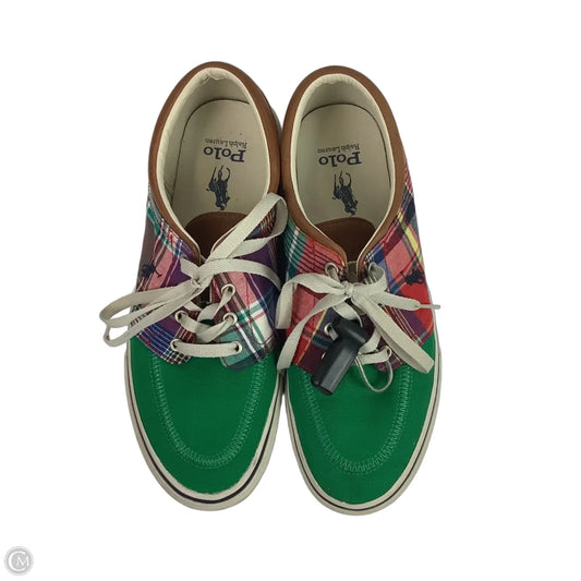 Shoes Sneakers By Polo Ralph Lauren In Plaid Pattern, Size: 8.5