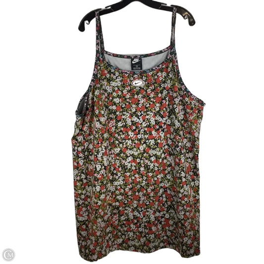 Athletic Dress By Nike Apparel In Floral Print, Size: 3x