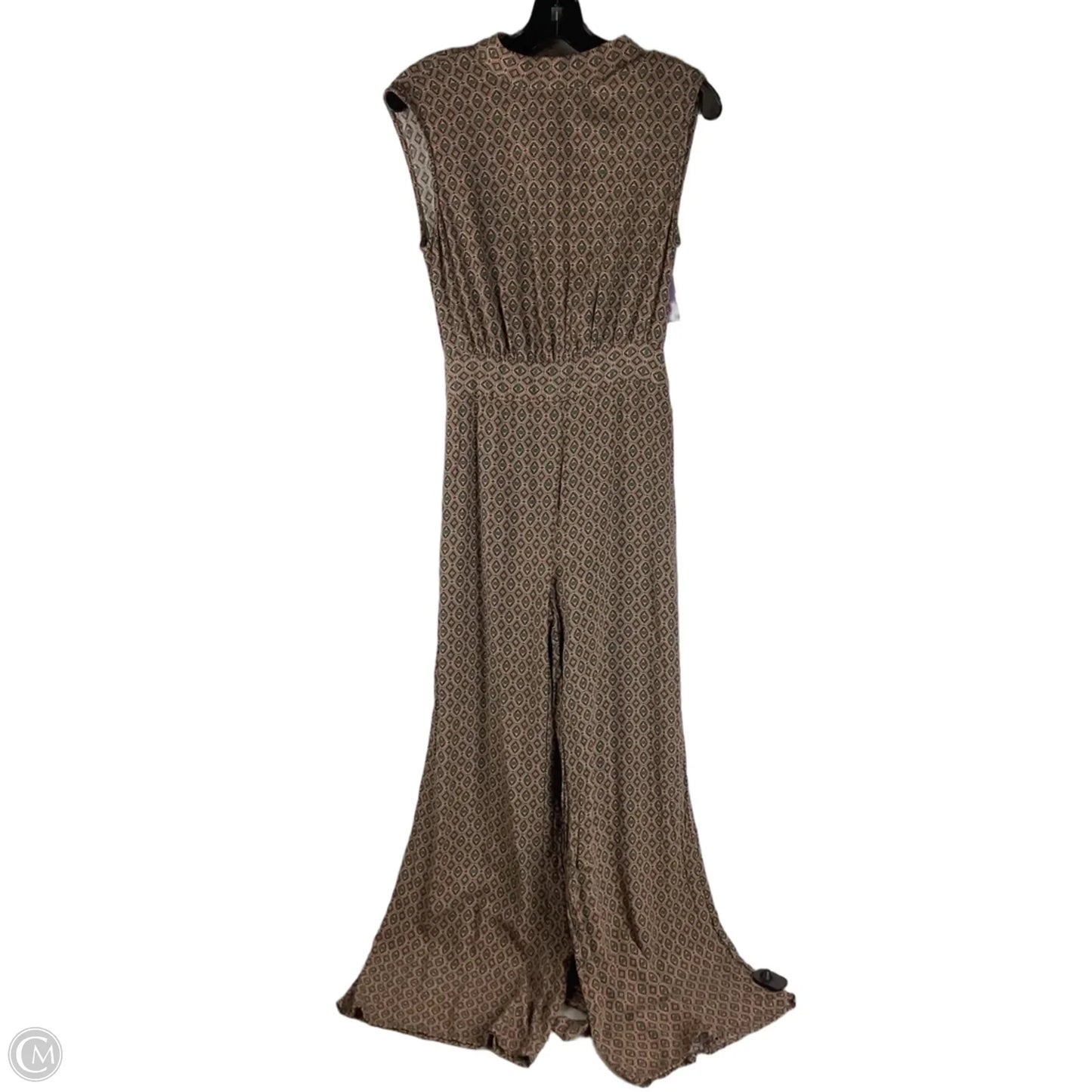 Jumpsuit By Vestique In Green & Tan, Size: S