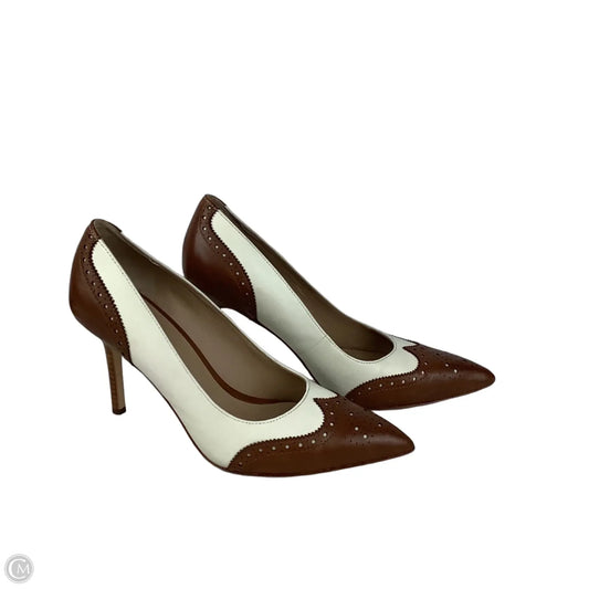 Shoes Heels Stiletto By Lauren By Ralph Lauren In Brown & Cream, Size: 6.5