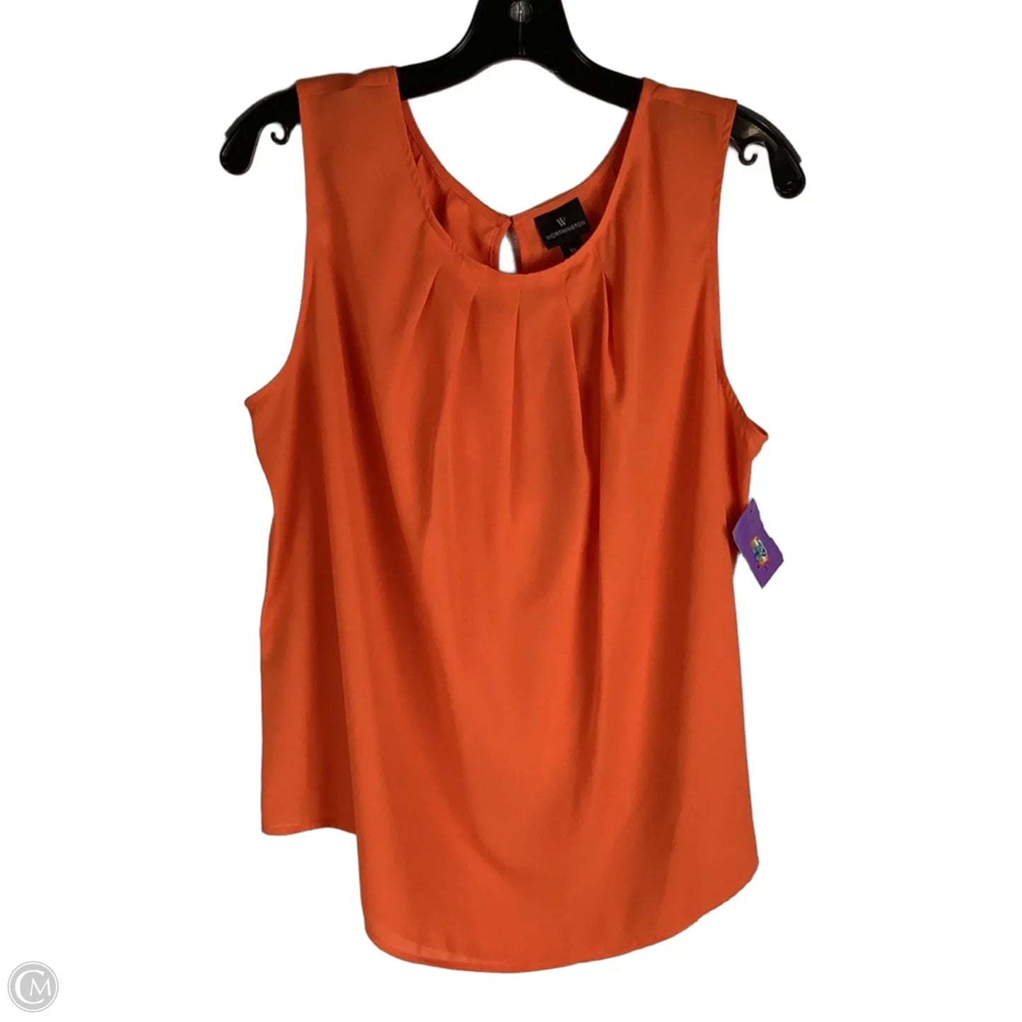 Top Sleeveless By Worthington In Orange, Size: Xl