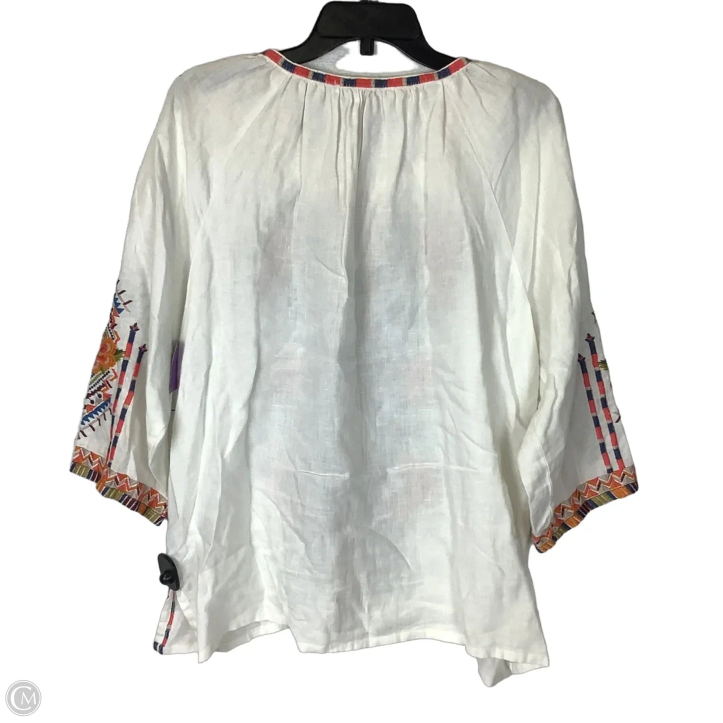 Top Long Sleeve By Johnny Was In White, Size: Xl