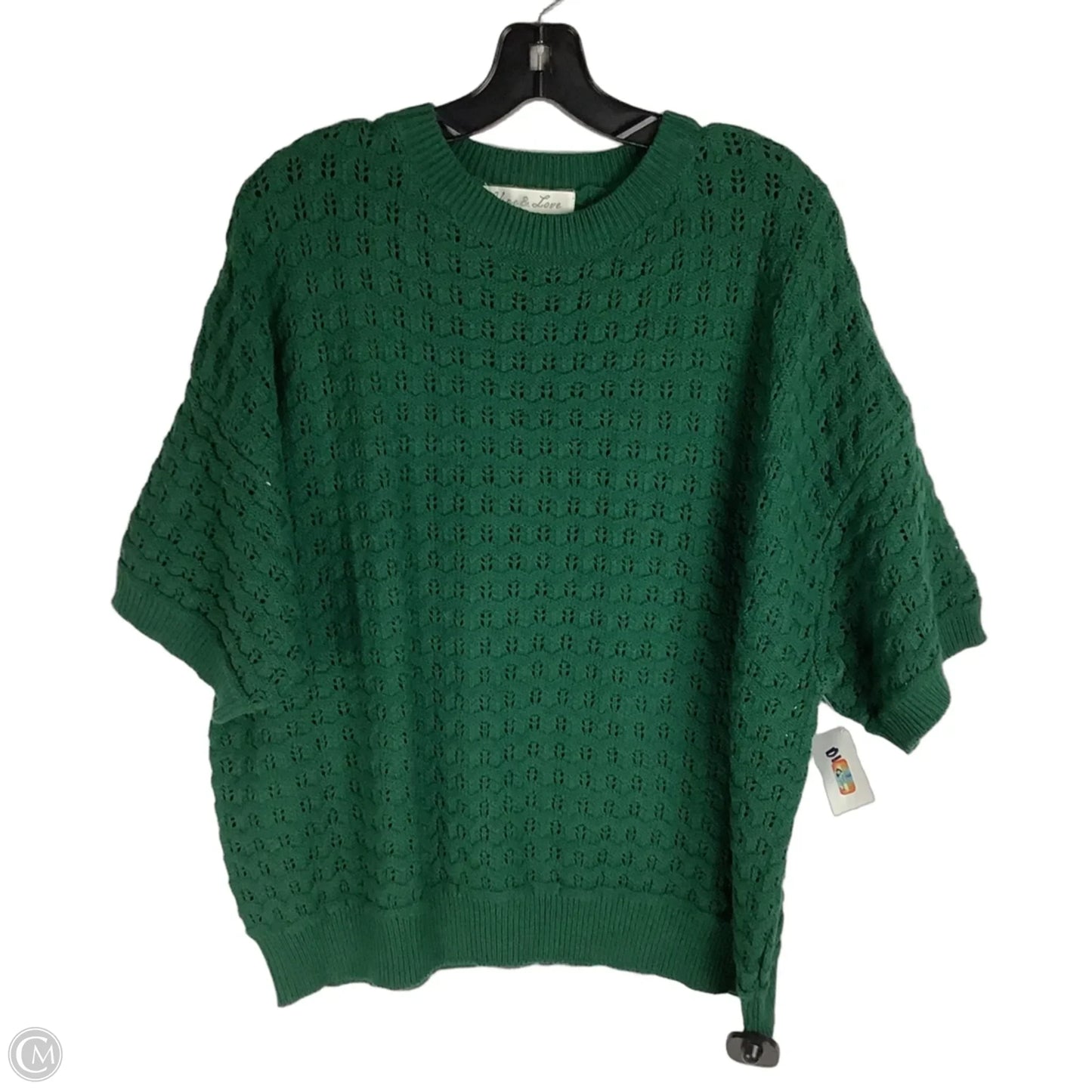 Sweater Short Sleeve By Vine & Love In Green, Size: S