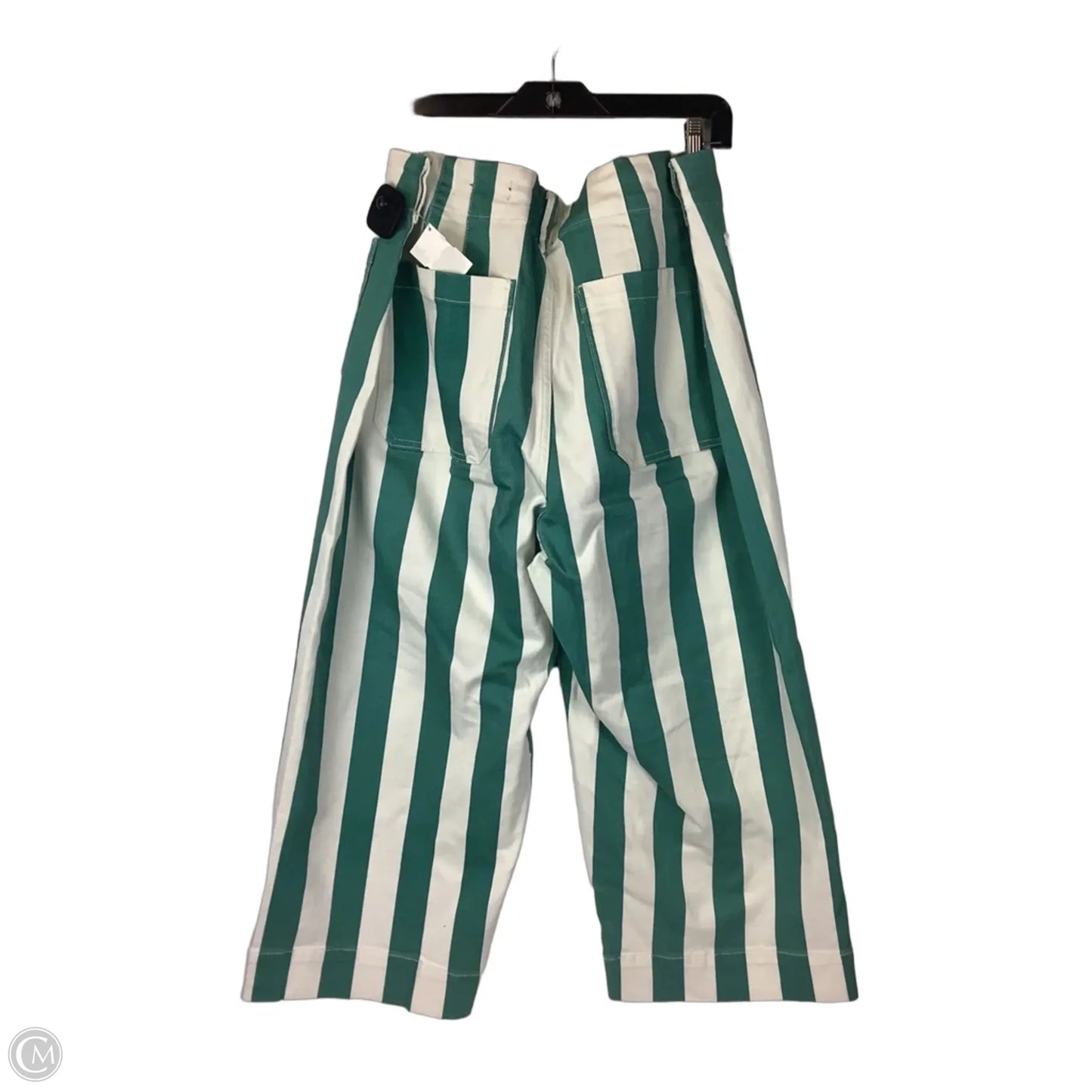 Pants Wide Leg By Maeve In Green & White, Size: 16