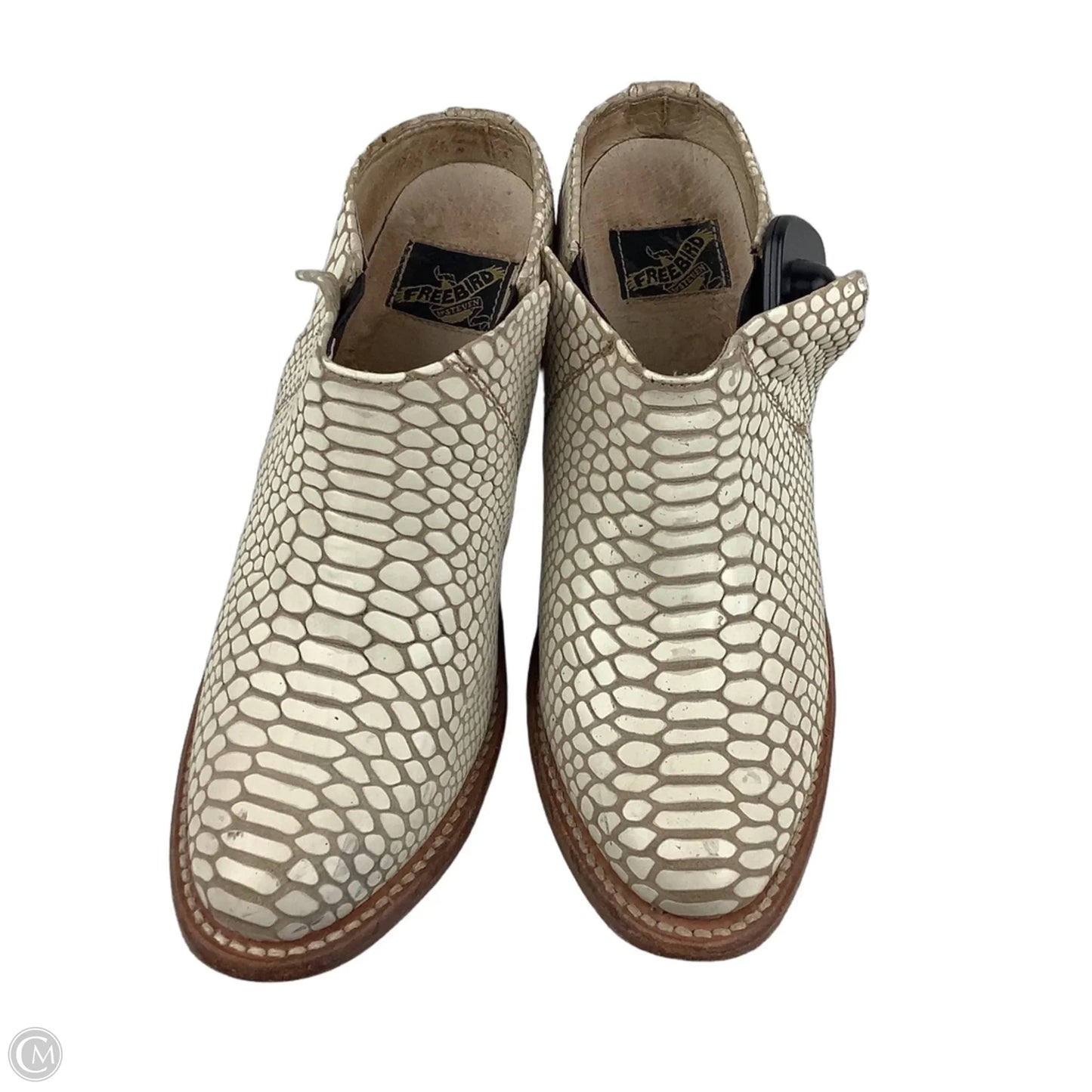Boots Ankle Heels By Freebird In Cream, Size: 7