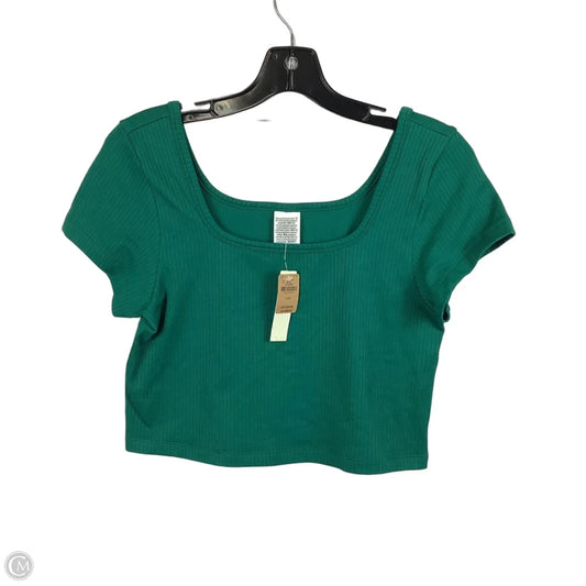 Athletic Top Short Sleeve By Pink In Green, Size: L