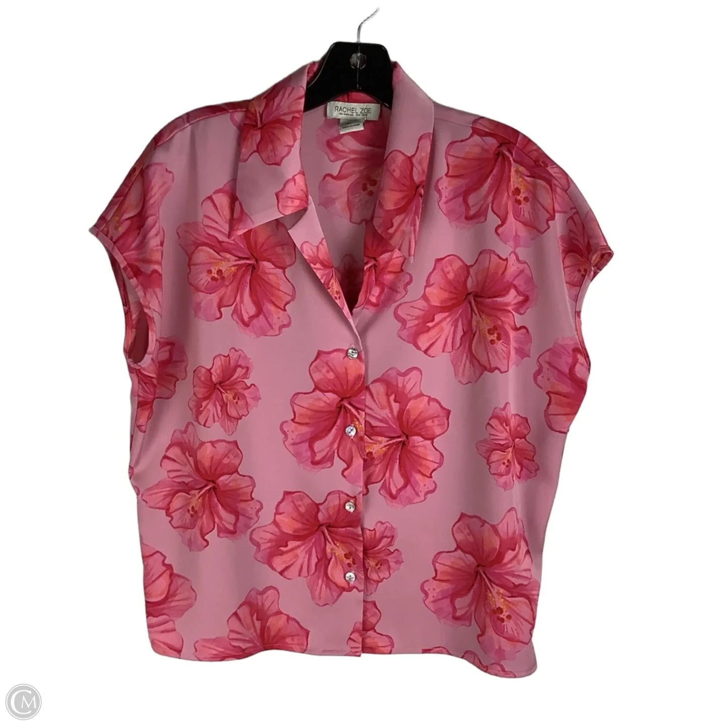 Top Short Sleeve By Rachel Zoe In Pink, Size: M