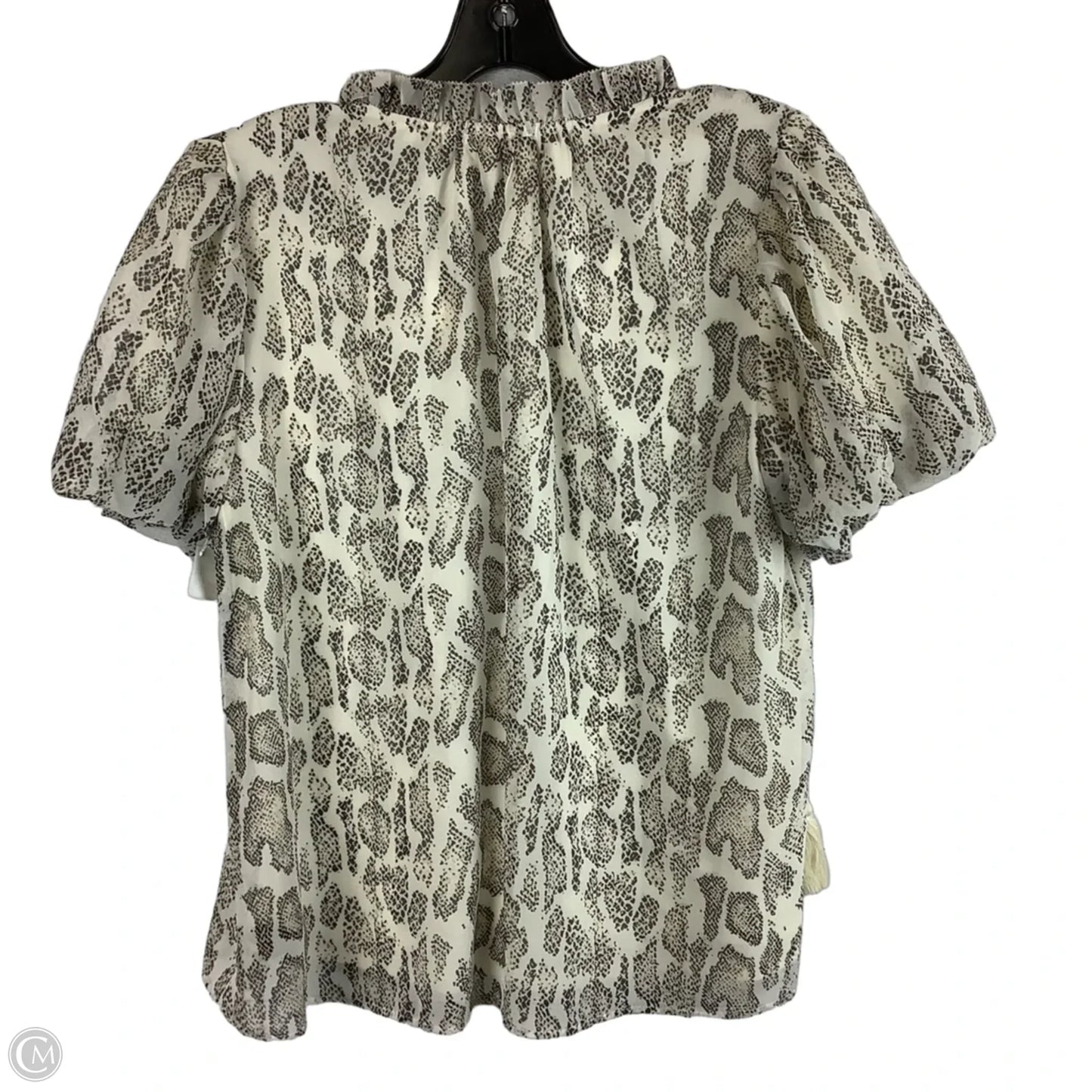Top Short Sleeve By Jodifl In Snakeskin Print, Size: S