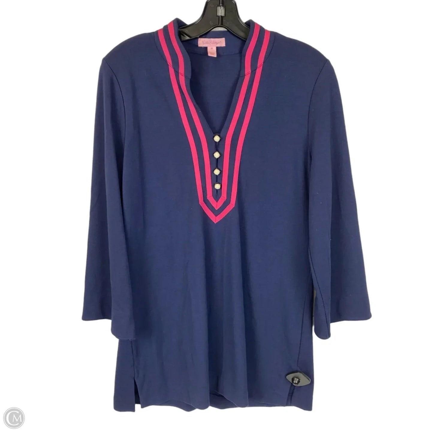 Top Long Sleeve Designer By Lilly Pulitzer In Navy, Size: M
