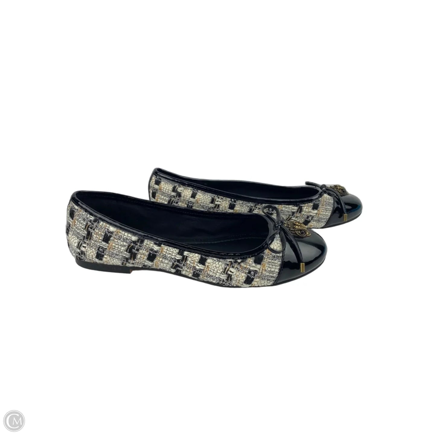 Shoes Flats By Kurt Geiger London In Black & Grey, Size: 7.5